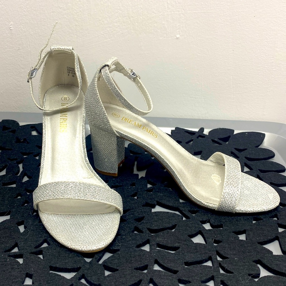 Silver Sandals 8